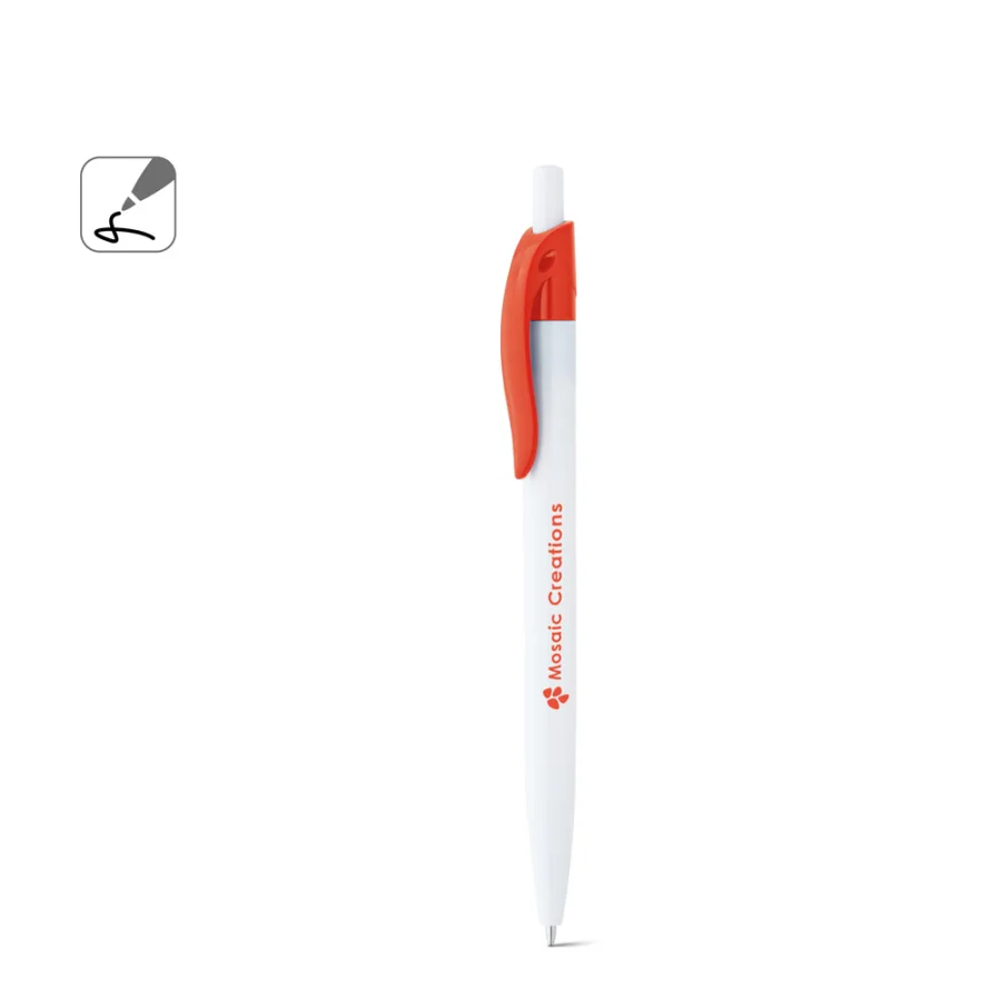 Mars – Stylo à bille en ABS avec clip coloré