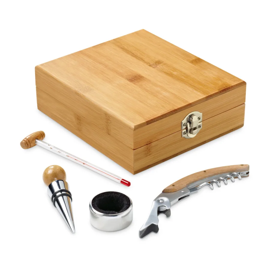 Cabernet – Set à vin en bambou, acier inoxydable, verre et ABS