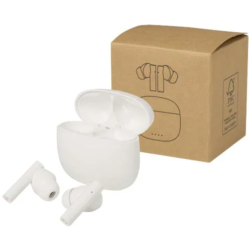 Oreillette Bluetooth® True Wireless Alterf en plastique recyclé avec embouts en silicone