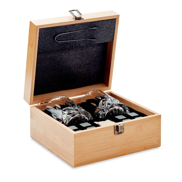Inverness – Set whisky avec boîte bambou