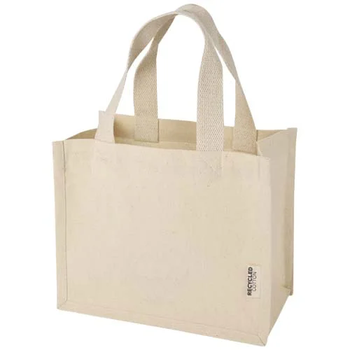 Mini sac shopping Odessa à soufflet en coton recyclé de 9 L et 220 g/m² certifié GRS