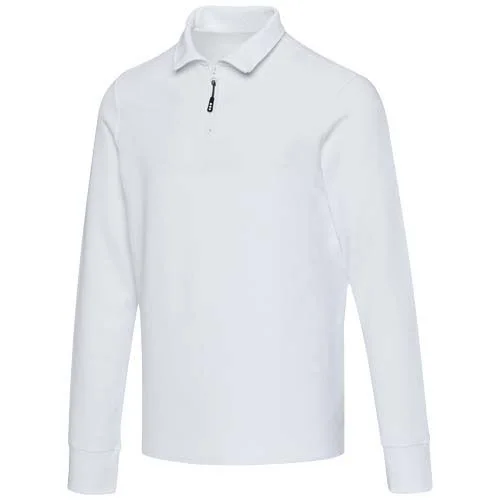 Polo unisexe de 245 g/m² Apollo à manches longues et demi fermeture éclair