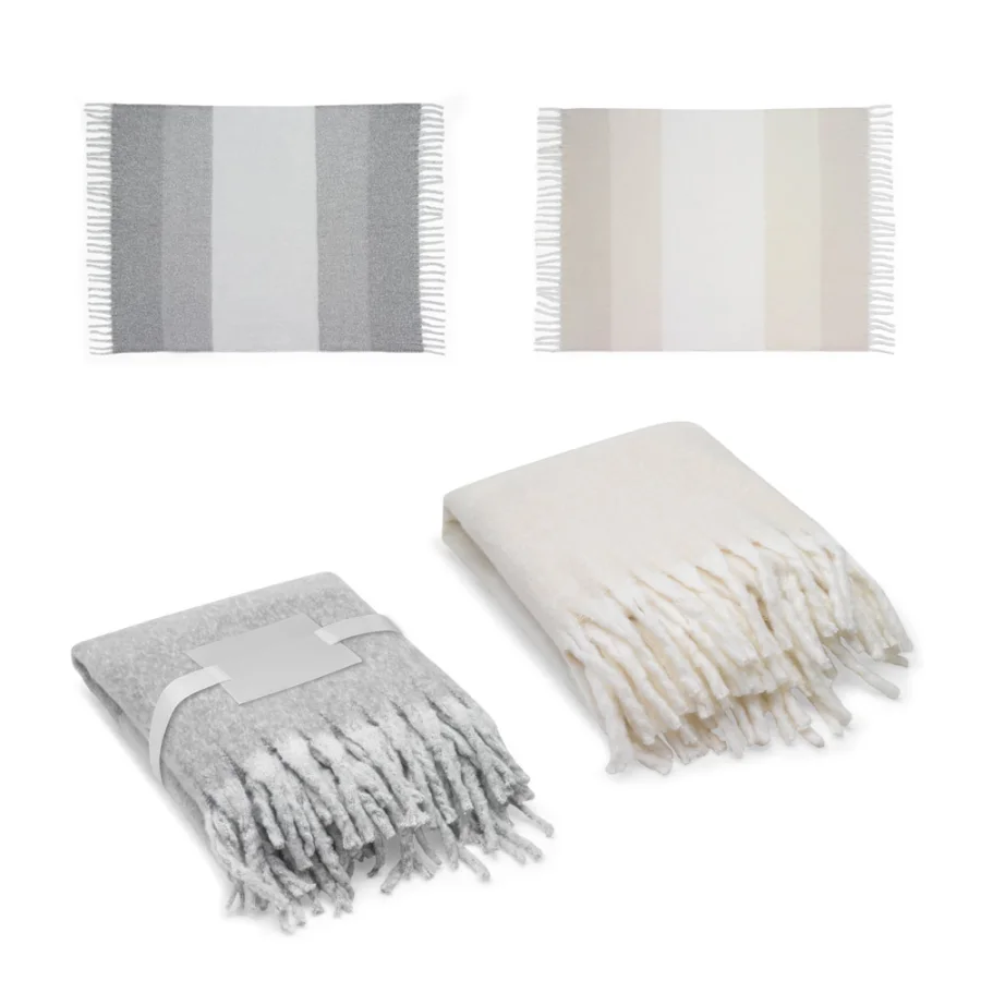 Comfy – Couverture en polyester recyclé (100% rPET) (300 g/m²), au toucher mohair