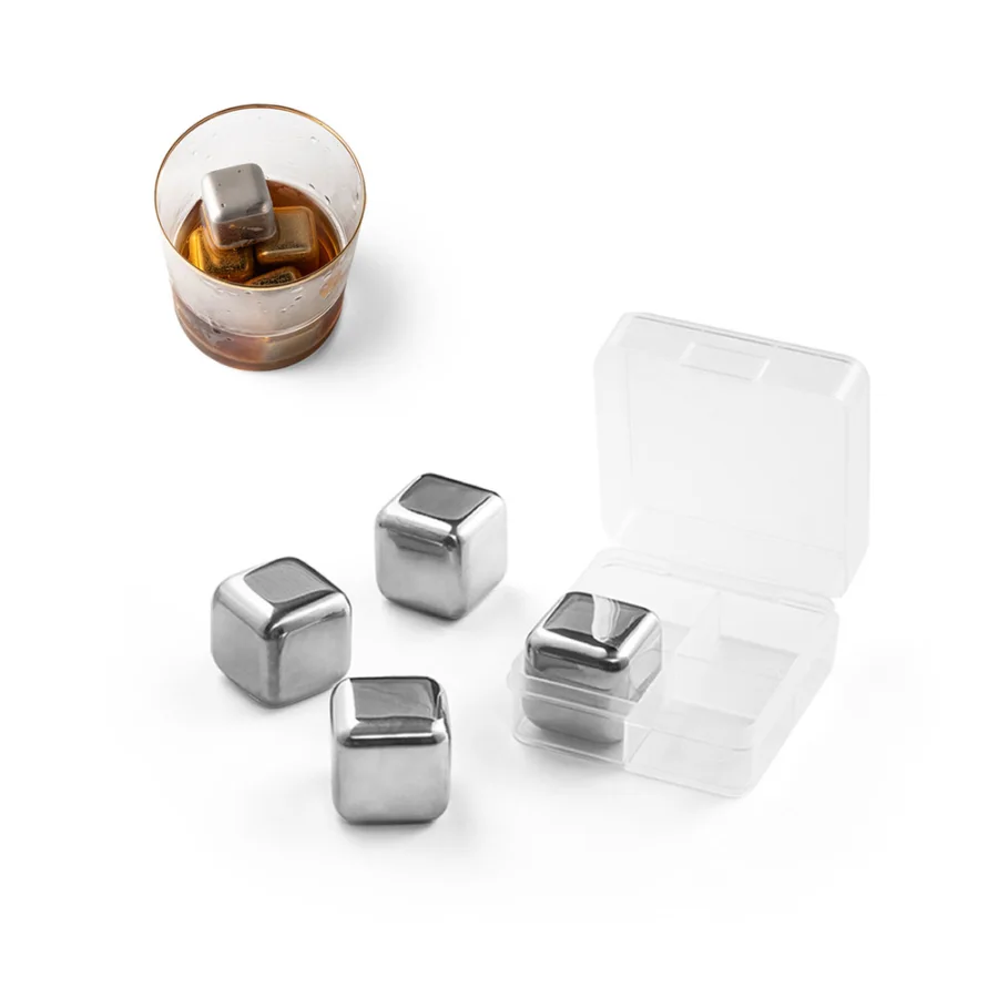 Glacier – Jeu de cubes réutilisables en acier inoxydable
