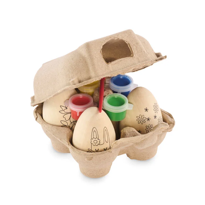 Eiset – Set de peinture d'oeufs en bois