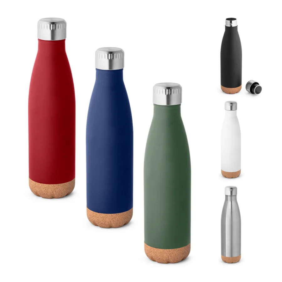 Solberg – Thermos 560mL en acier inox avec base en liège