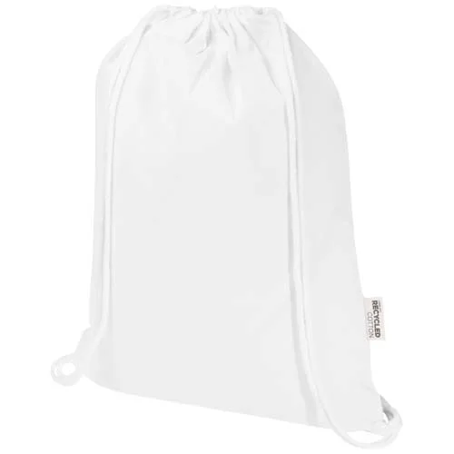 Sac Peru Blend de 5 L avec cordon en coton recyclé 180 g/m2 certifié GRS