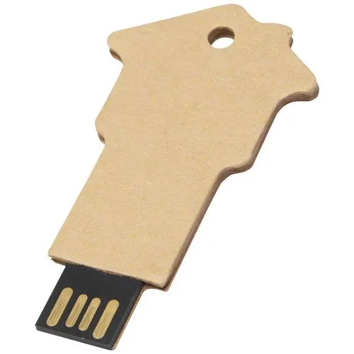 Clé USB 2.0 en papier recyclé en forme de maison