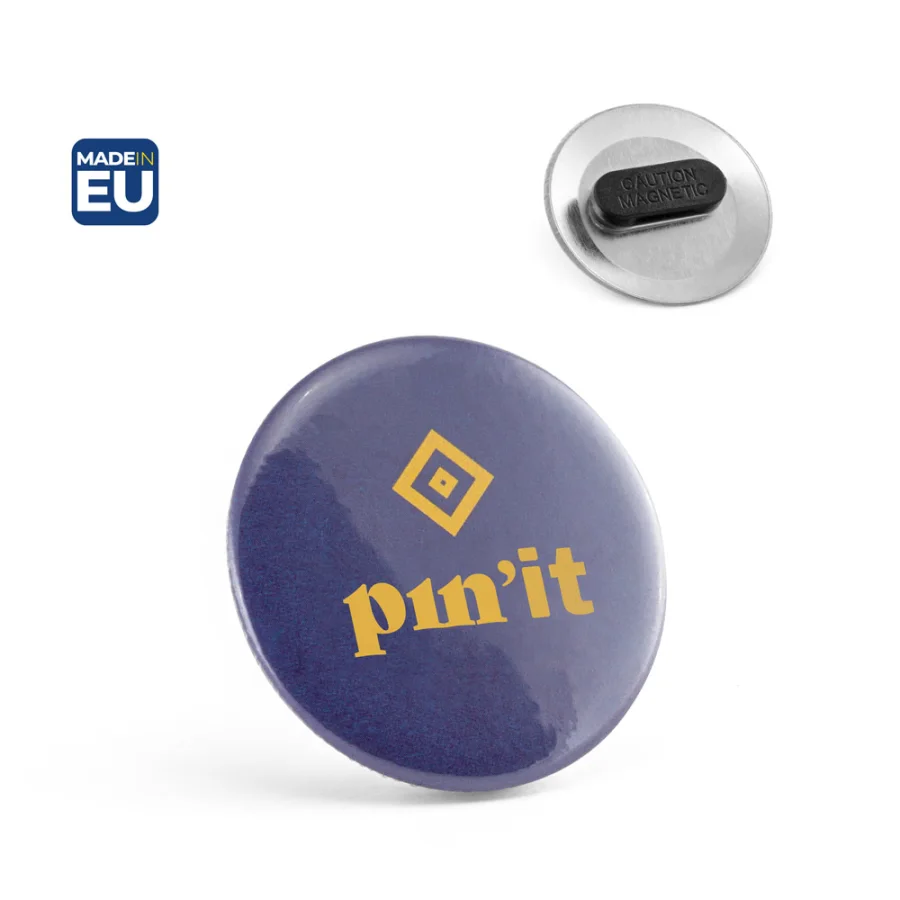 Button PIN 8. Pin's rond avec doubles fermetures magnétique