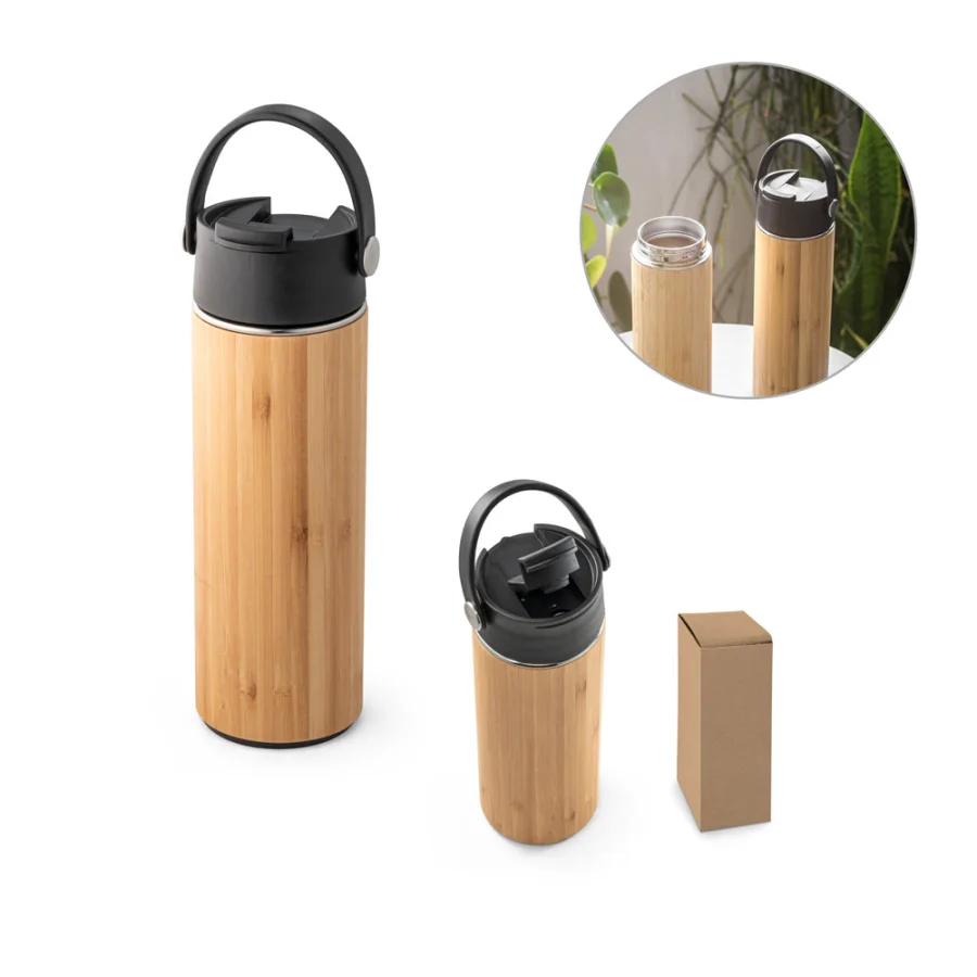 Laver – Bouteille thermos 440mL en bambou