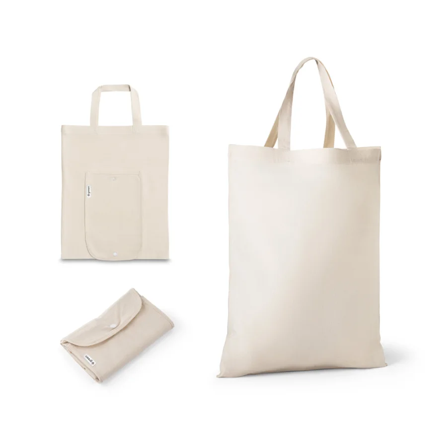 Beirut – Sac pliable en coton (50%), coton recyclé (30%) et polyester (20% rPET) (140 g/m²)