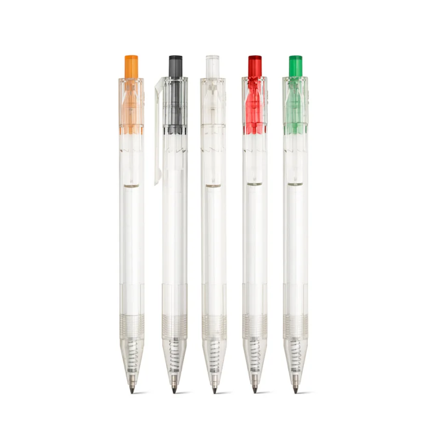 Harlan – Stylo en rPET avec bouton coloré