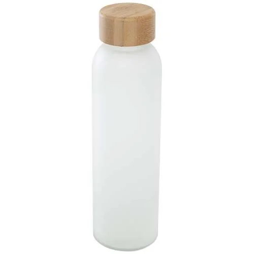 Bouteille en verre sodocalcique mat Lume de 500 ml avec couvercle en bambou