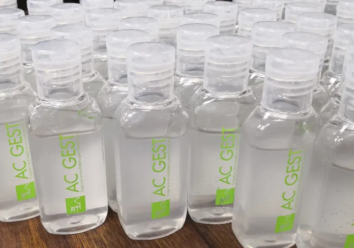 Flacons de Gel hydroalcoolique personnalisés